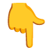 finger pointing down